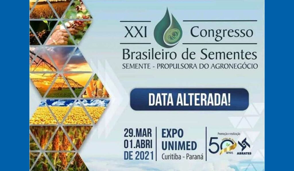 Divulgação da nova data do XXI Congresso Brasileiro de Sementes - banner