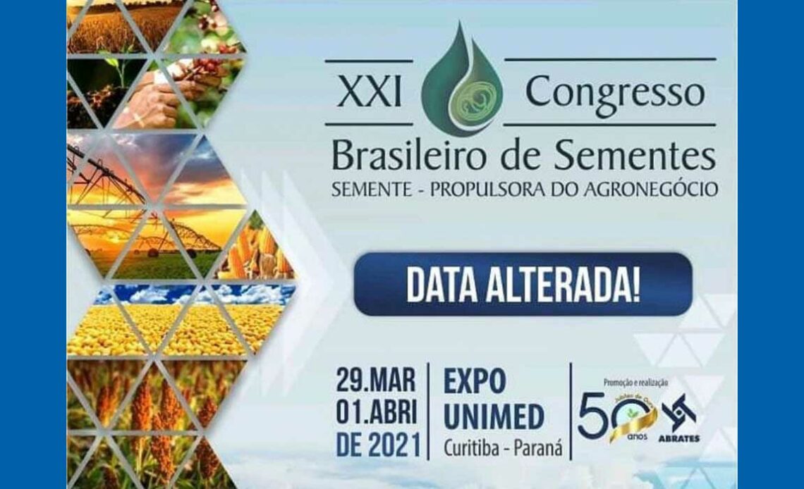 Divulgação da nova data do XXI Congresso Brasileiro de Sementes - banner