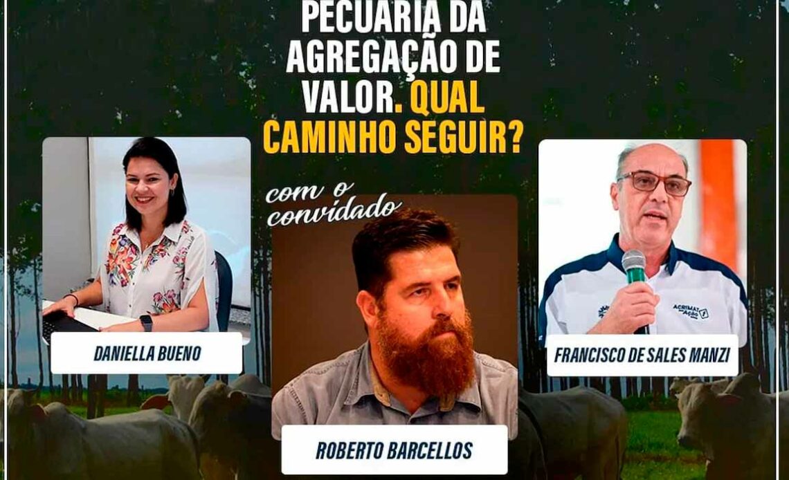 Apresentação da webinar da Acrimat - "Pecuária da agregação de valor. Qual caminho seguir?" com Roberto Barcellos