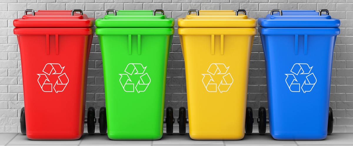 Conteiners de reciclagem de resíduos sólidos