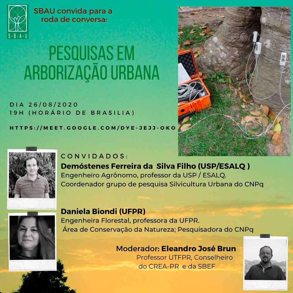 Chamada para o debate "Pesquisas em Arborização Urbana"