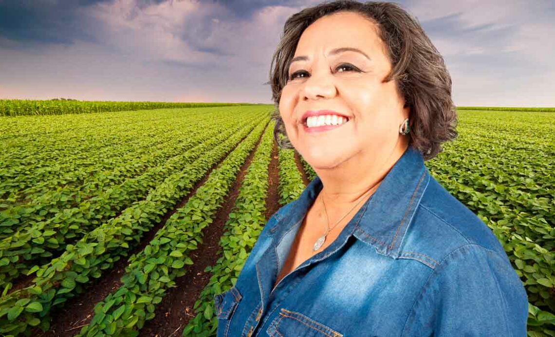 A agropecuarista Sônia Bonato, escolhida para representar o CNMA - Congresso Nacional das Mulheres do Agronegócio pelo seu empenho em divulgar o setor