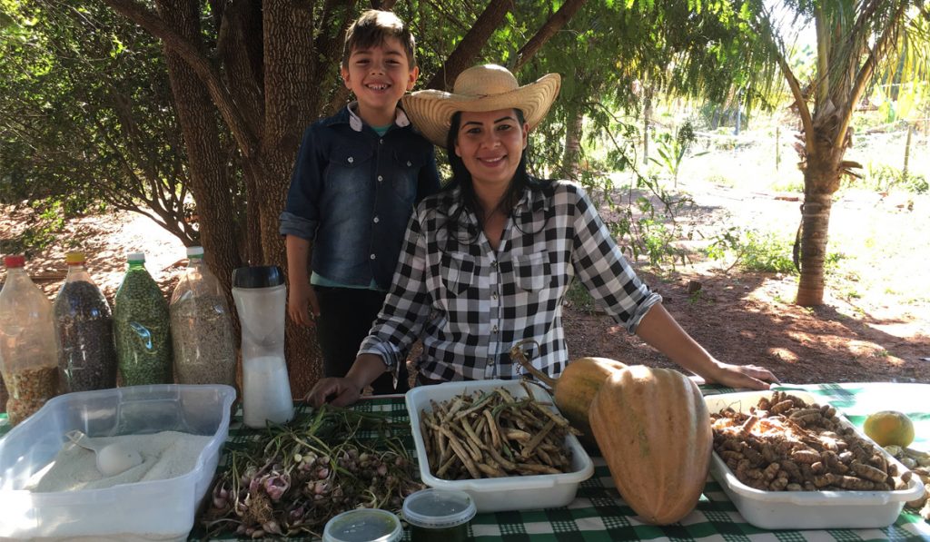 Família atendida pelo projeto agroflorestal