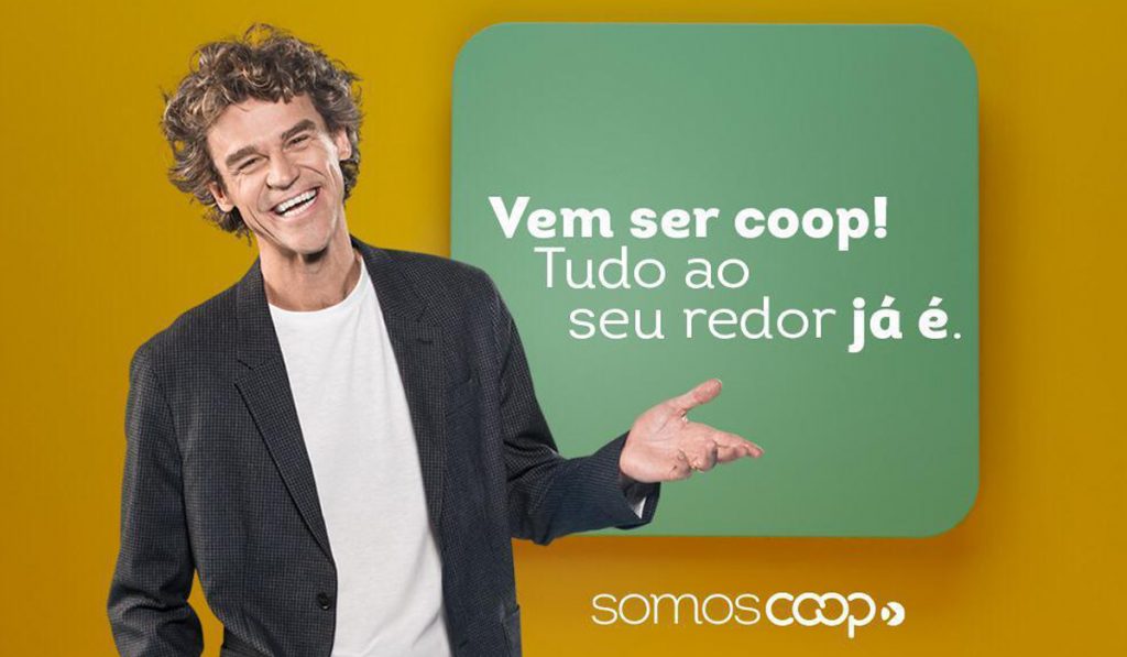 Campanha publicitária do movimento SomosCoop encabeçada pelo tenista Gustavo Kuerten