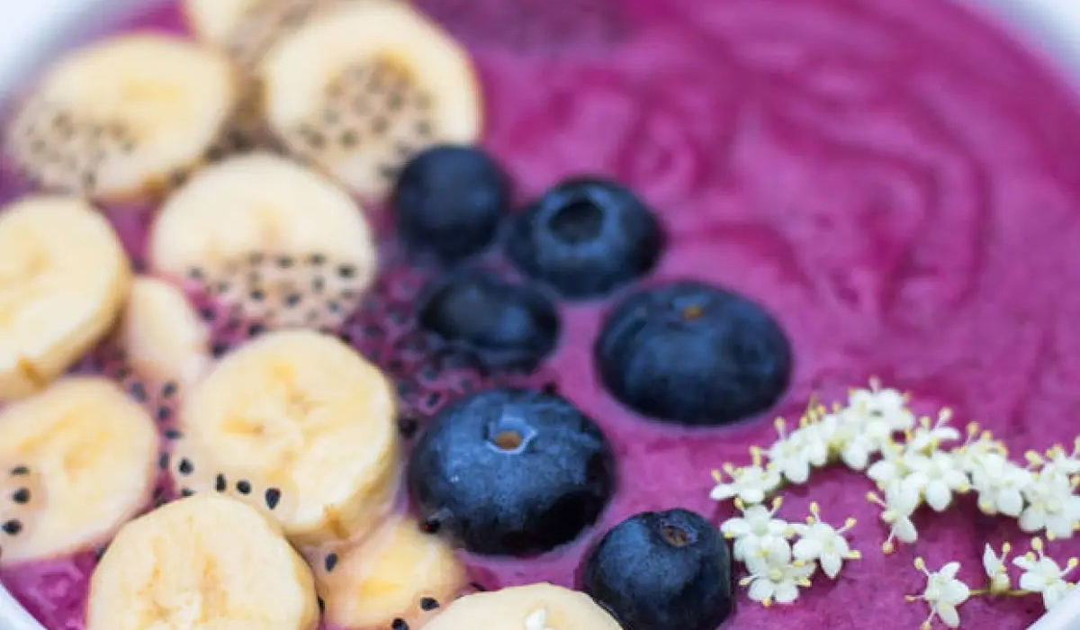 Creme de pitaia com banana