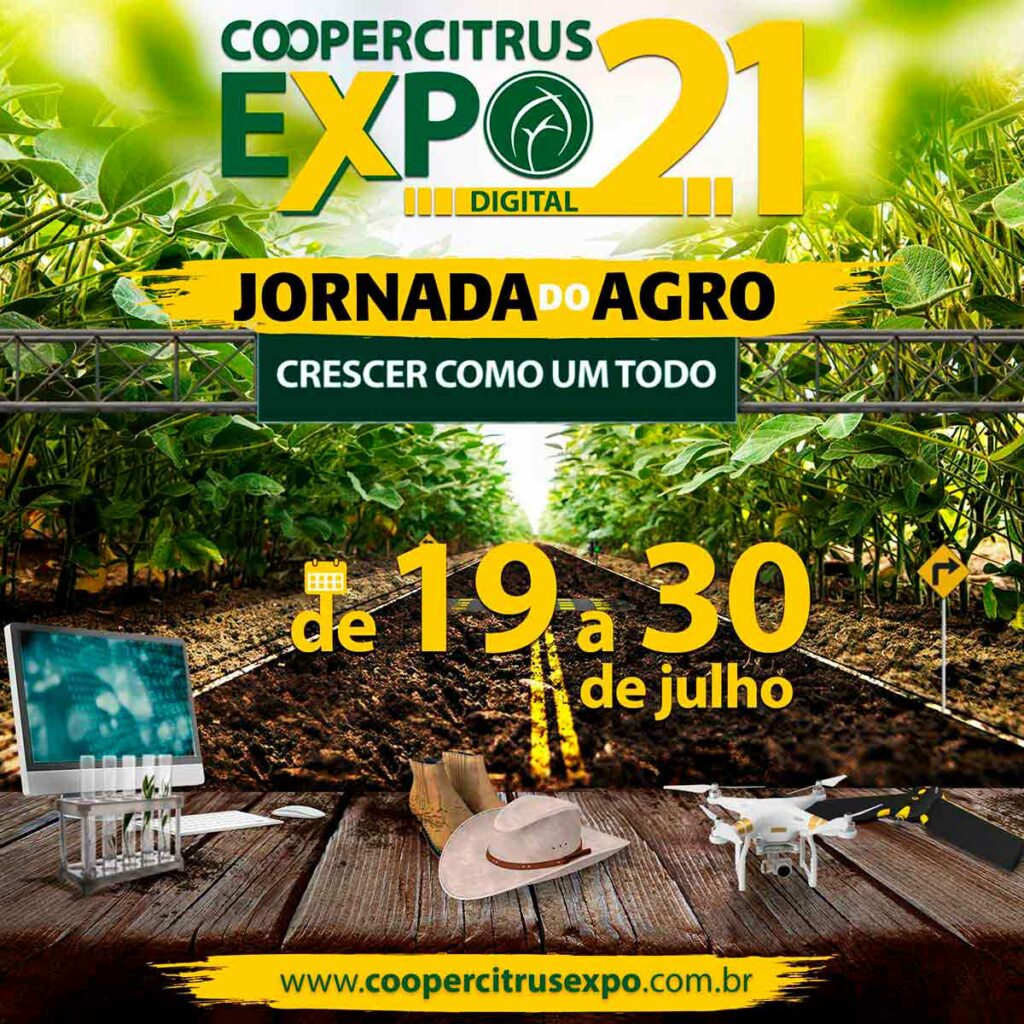 Chamada para a Expocitrus Digital 2021