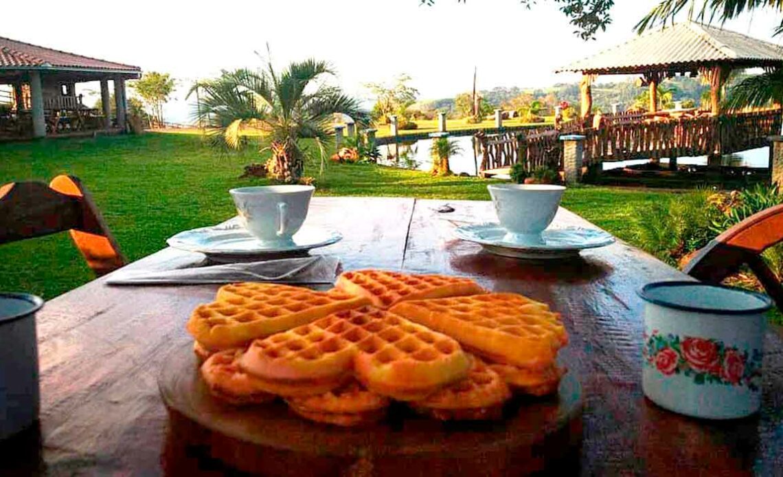 O famoso waffle com café artesanal da família Stoffel