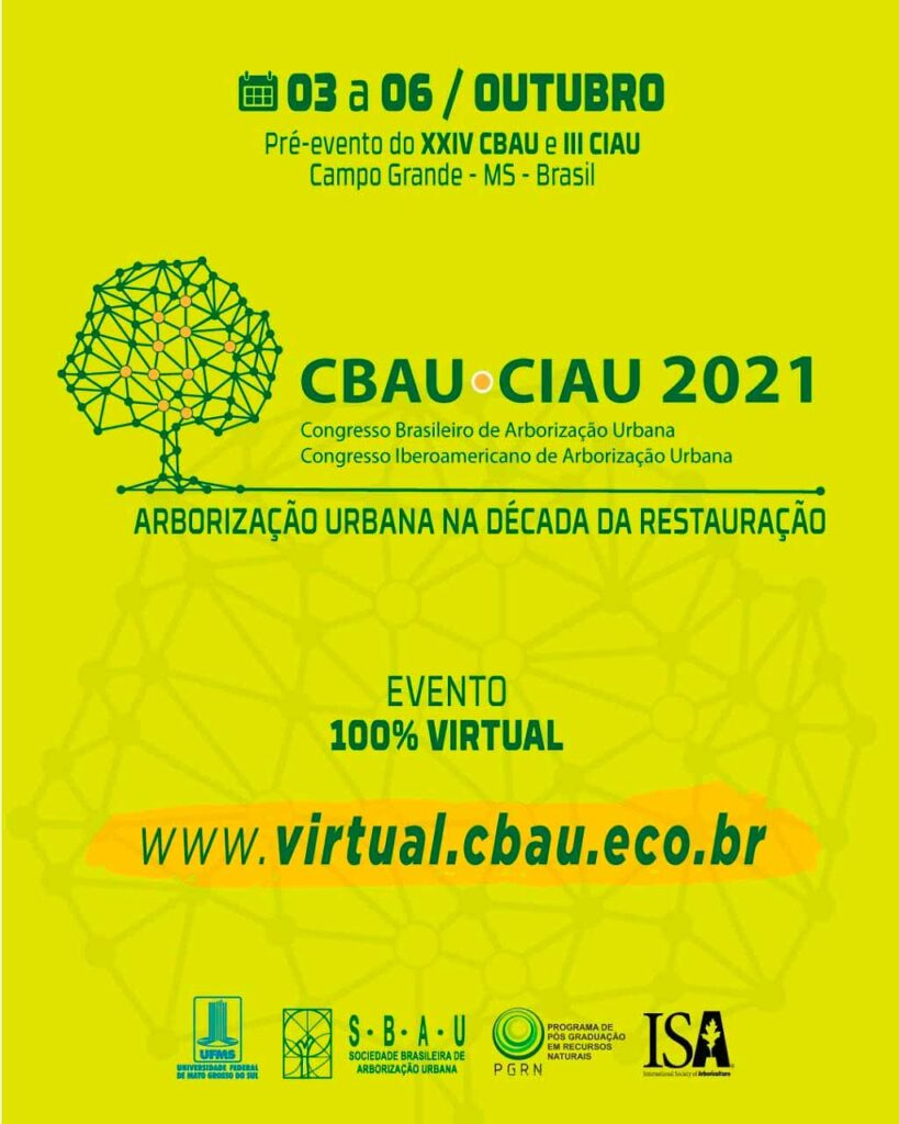 Chamada para o Congresso Brasileiro de Arborização Urbana 2021
