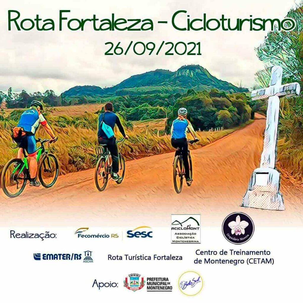 Chamada para o Passeio de Cicloturismo pela Rota Fortaleza, Montenegro/RS