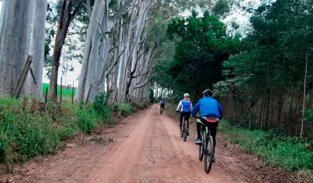 Cicloturistas na Rota Fortaleza, Montenegro/RS