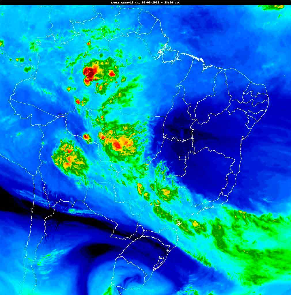 Mapa meteorológico do Inmet