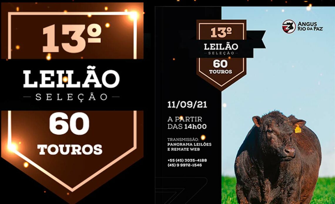 Chamada para o 13º Leilão Seleção Angus Rio da Paz