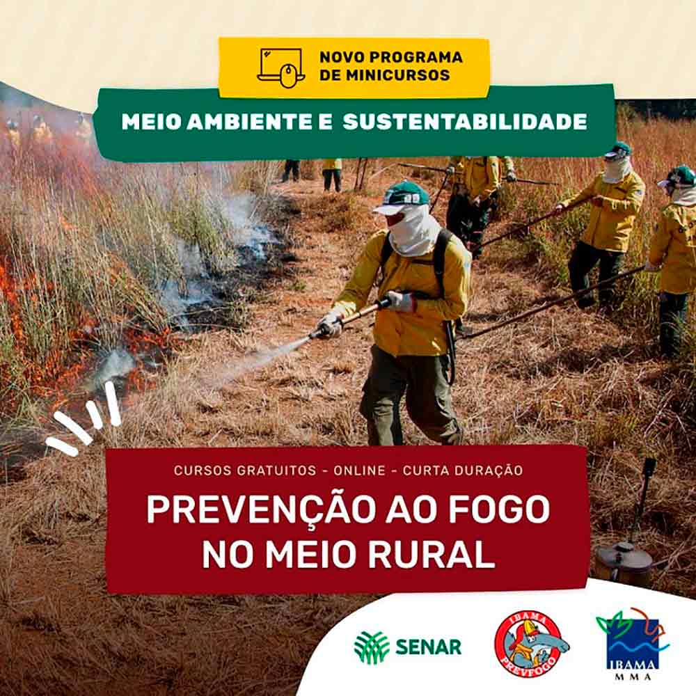 Chamada para os minicursos de Prevenção ao Fogo no Meio Rural do Senar