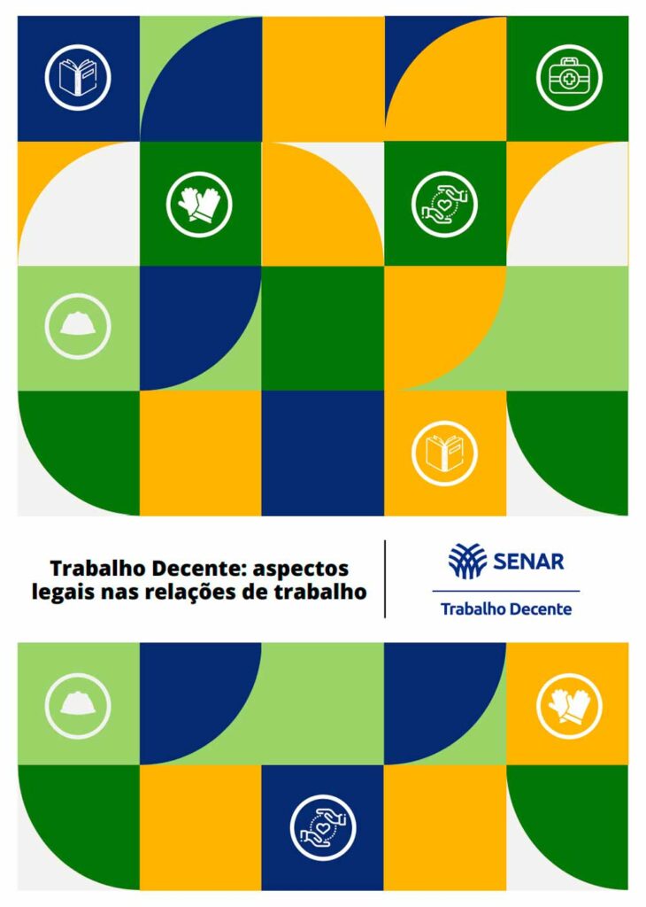 Capa da cartilha "Trabalho Decente: aspectos legais nas relações de trabalho"