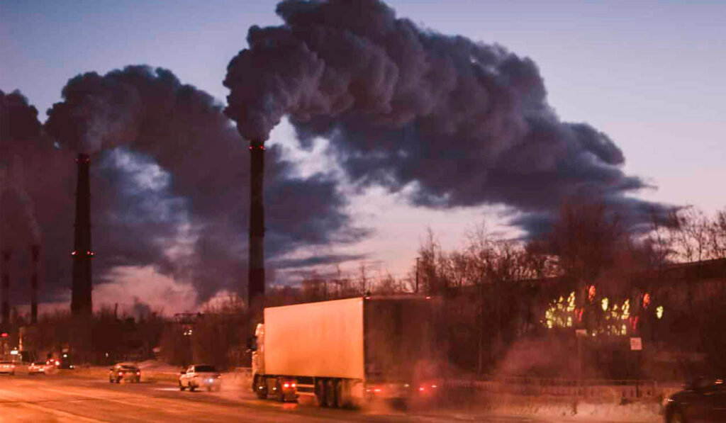 Poluição do ar causada pela atividade humana