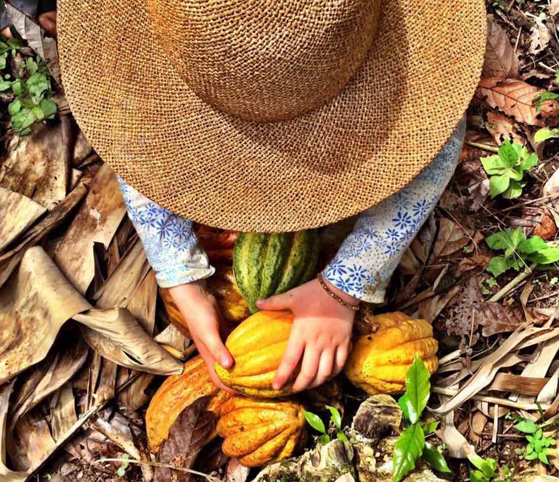 Produtor com frutos