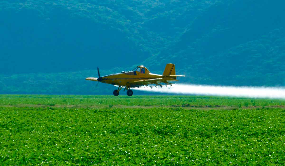 Pulverização aérea