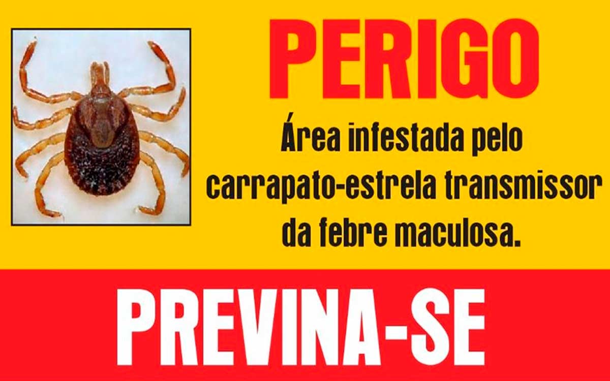 Sempre alerta para avisos de áreas infestadas de carrapato