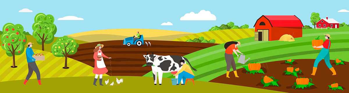 Ilustração da agricultura familiar