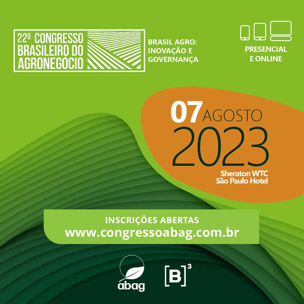 Chamada para o 22º Congresso Brasileiro do Agronegócio