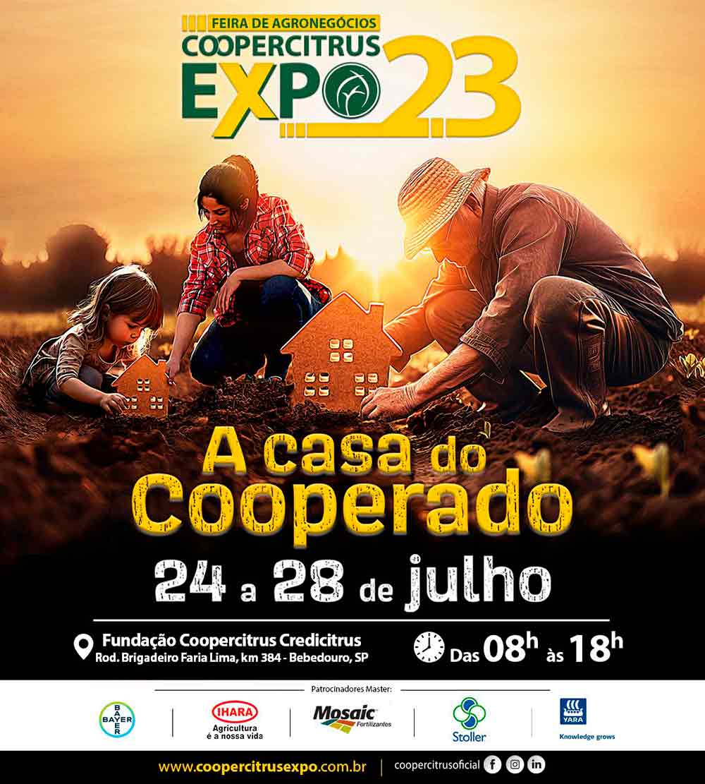 Chamada para a Coopercitrus Expo 2023