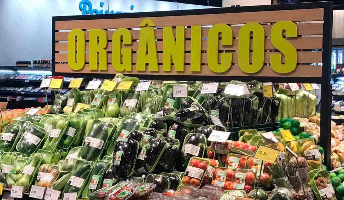 Setor de orgânicos do supermercado