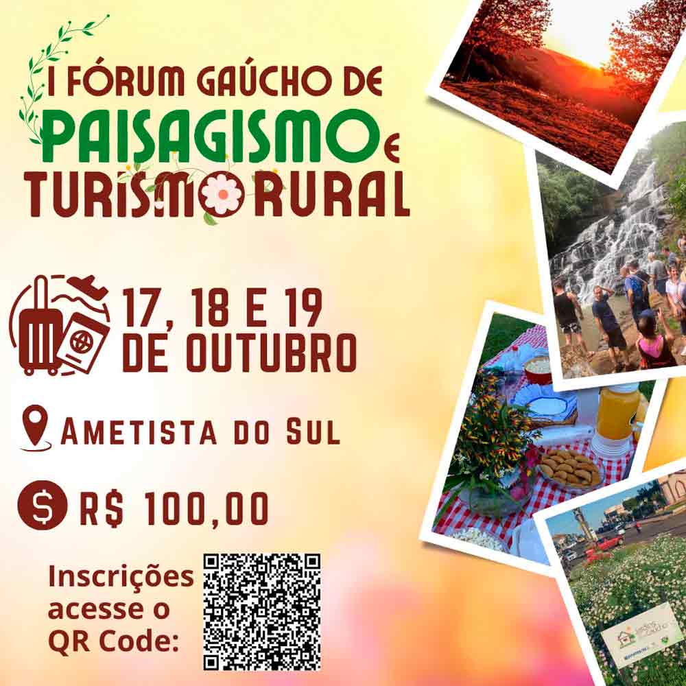 Chamada para o 1º Fórum Gaúcho de Paisagismo e Turismo Rural