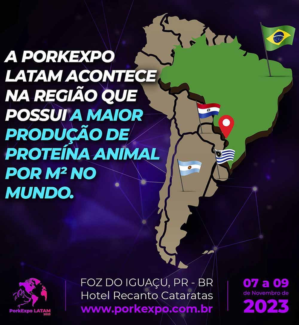 A PorkExpo Latam acontece na região que possui a maior produção de proteína animal por m2 no mundo