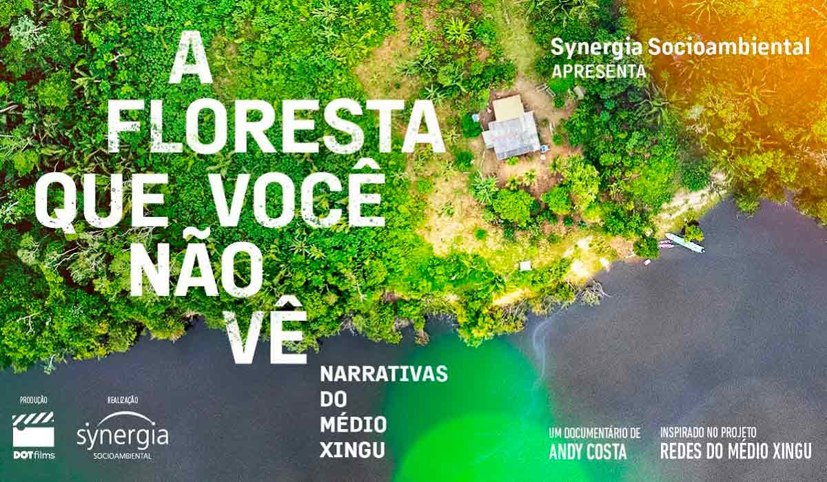 Cartaz do documentário "A floresta que você não vê – Narrativas do Médio Xingu"