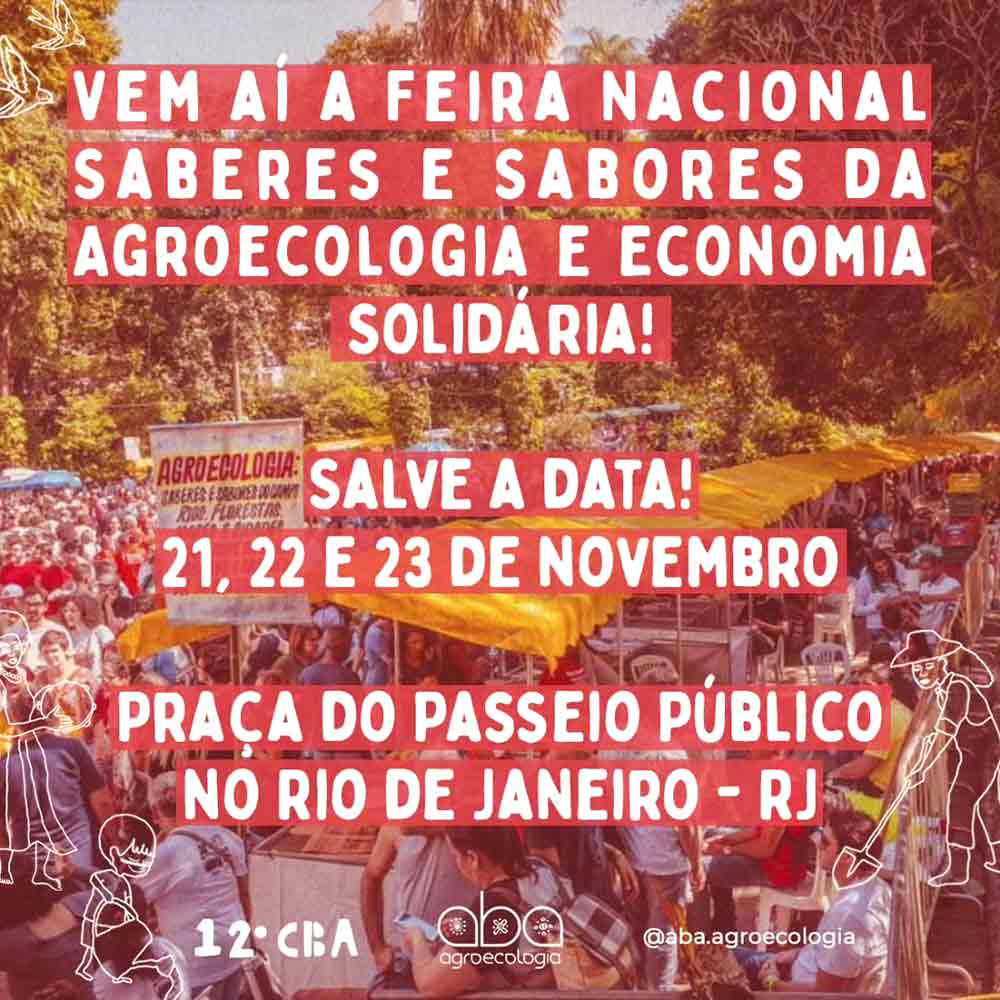 Chamada para a Feira Nacional Saberes e Sabores da Agroecologia e Economia Solidária