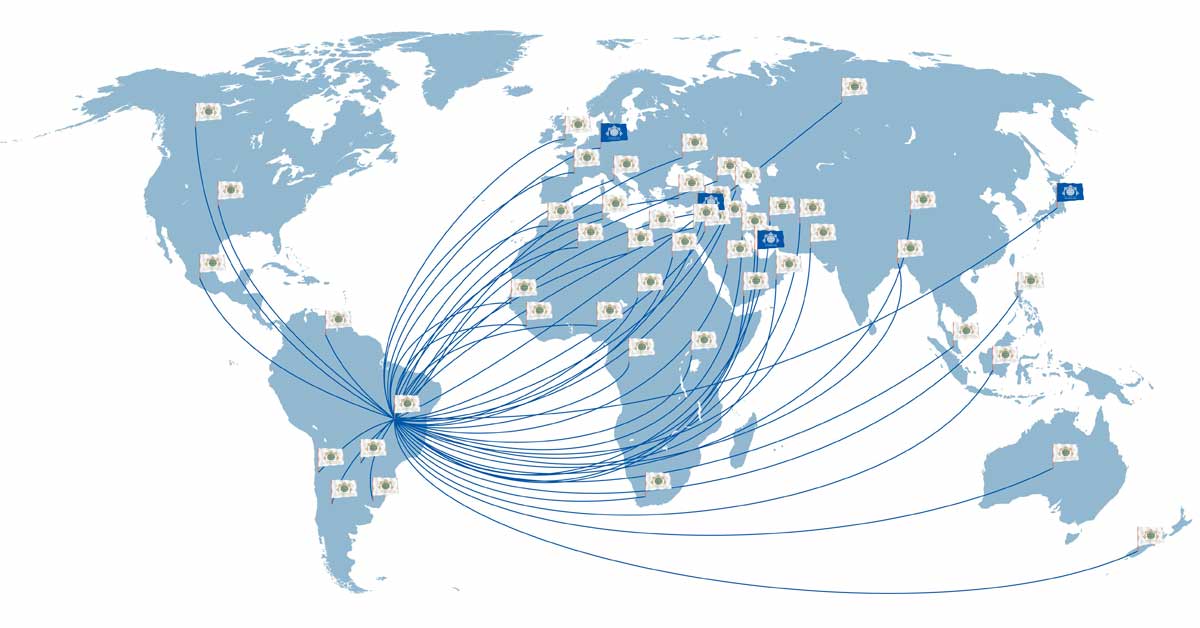 Mapa da relação economica brasileira com o mercado Halal