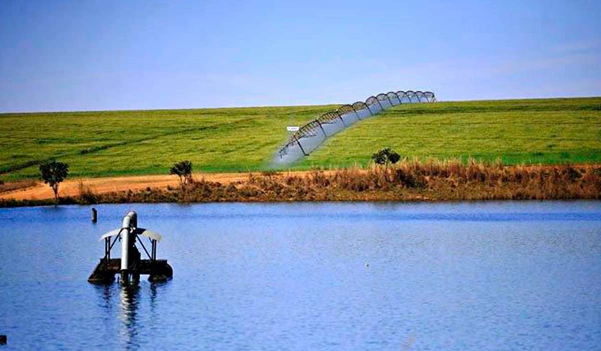 Reservatório para captação de água para irrigação