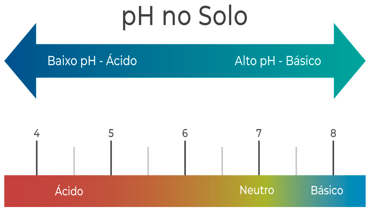 Escala de pH do solo