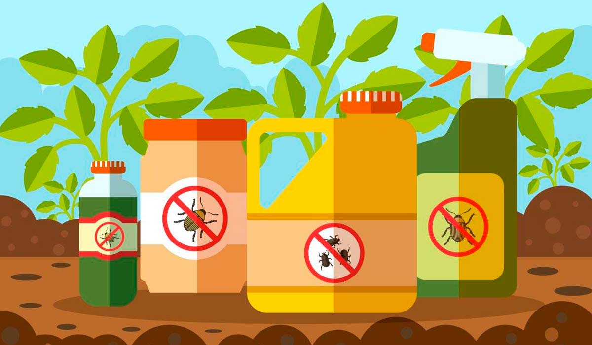 Ilustração de pesticidas