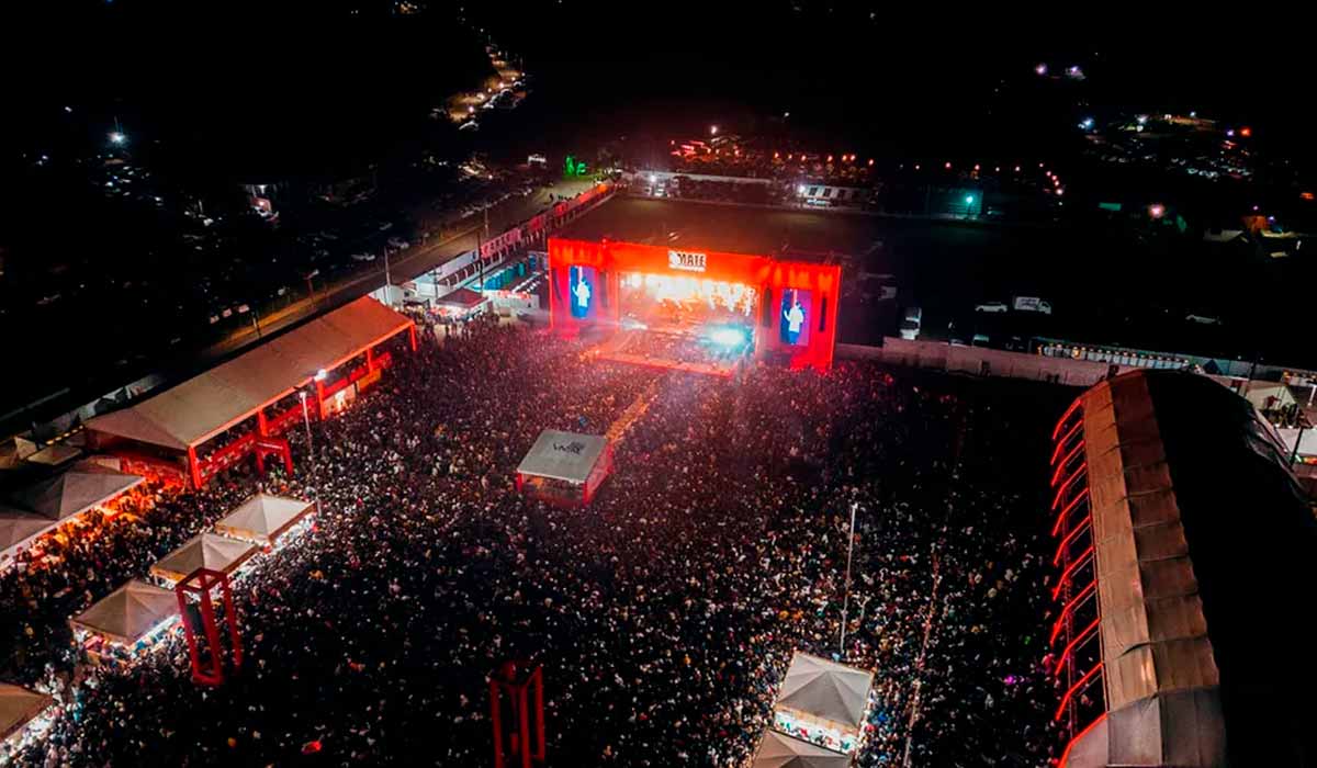 Vista da área da festa