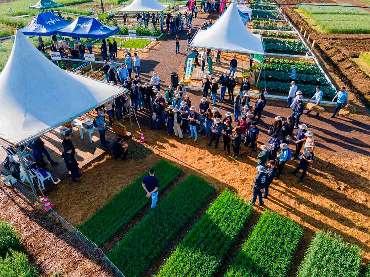 Stand demonstrativo de tecnologias na Campo Acelerador