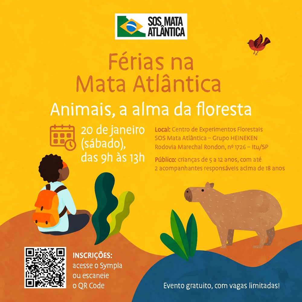 Chamada para o "Férias na Mata Atlântica"