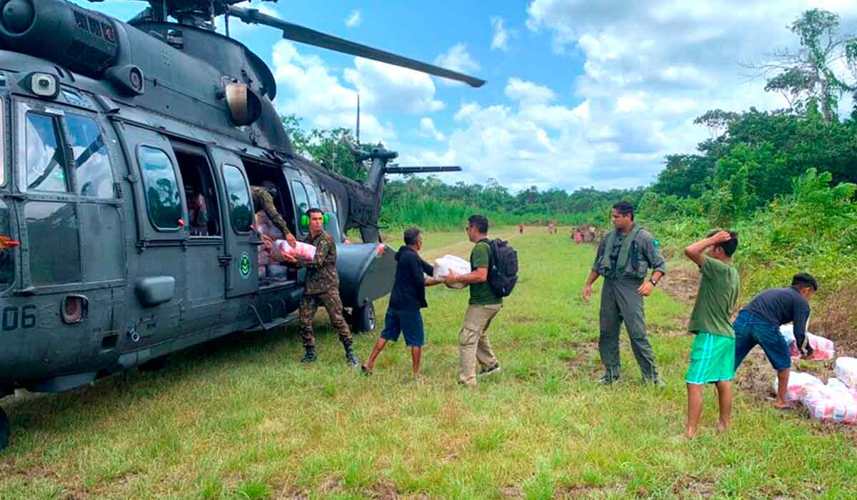 Atuação de apoio das Forças Armadas aos yanomamis