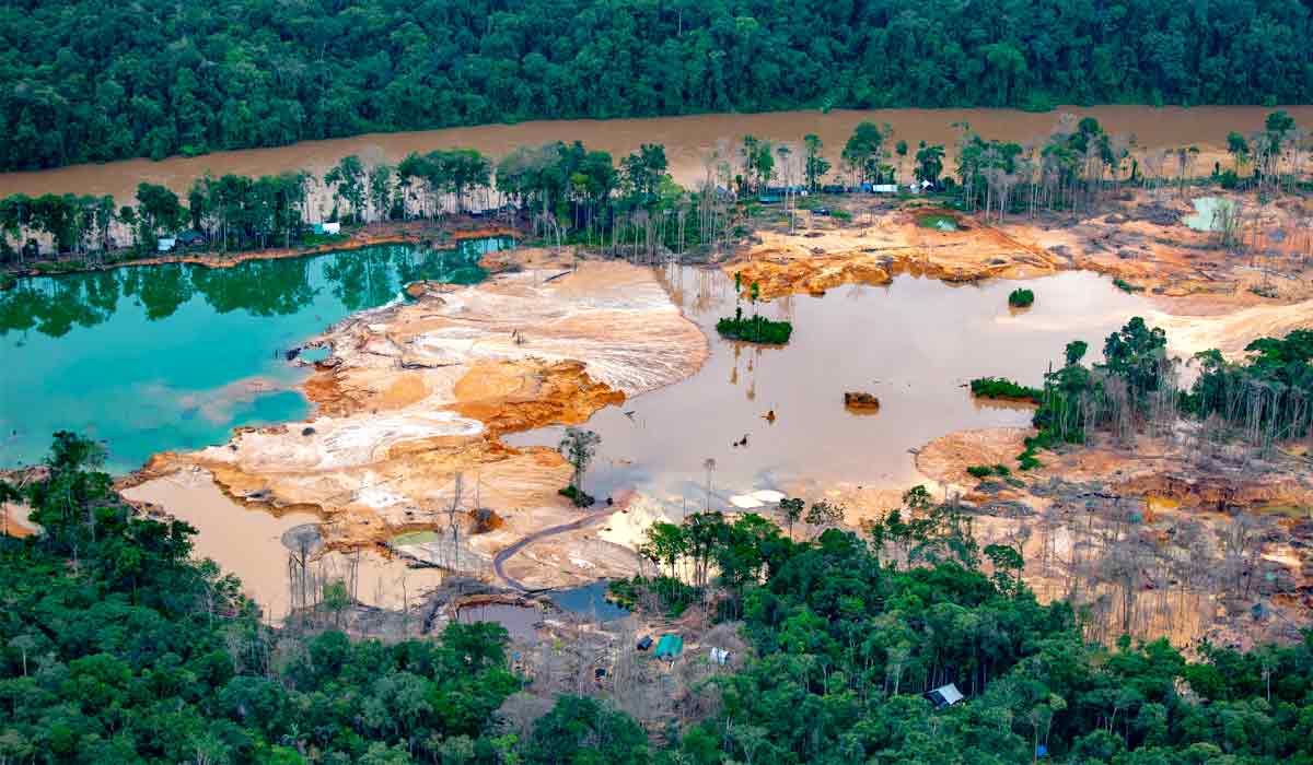 Destruição provocada pelo garimpo ilegal