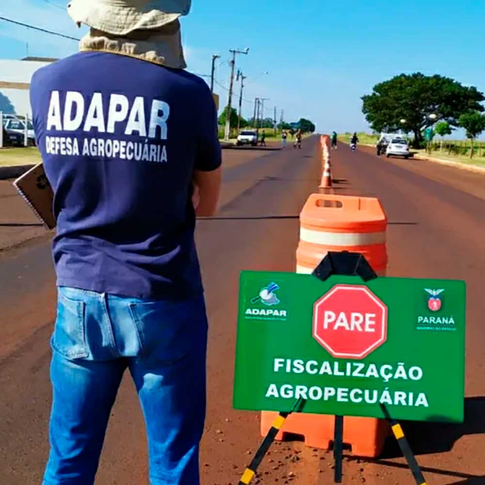 Ponto de fiscalização da Adapar