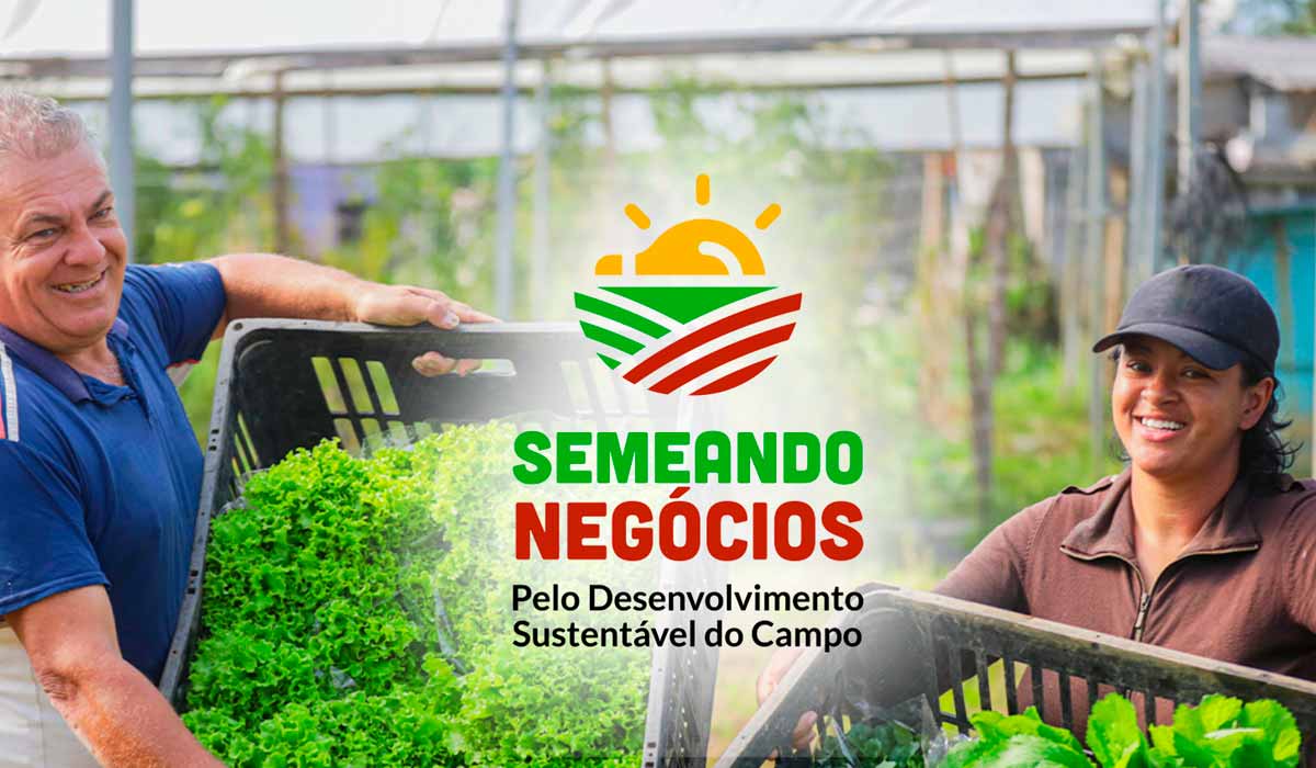 Banner do programa "Semeando Negócios: Aceleração de Negócios Rurais"