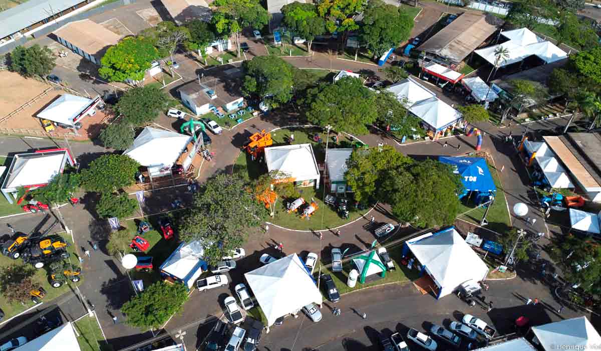 Vista aérea do parque de exposições