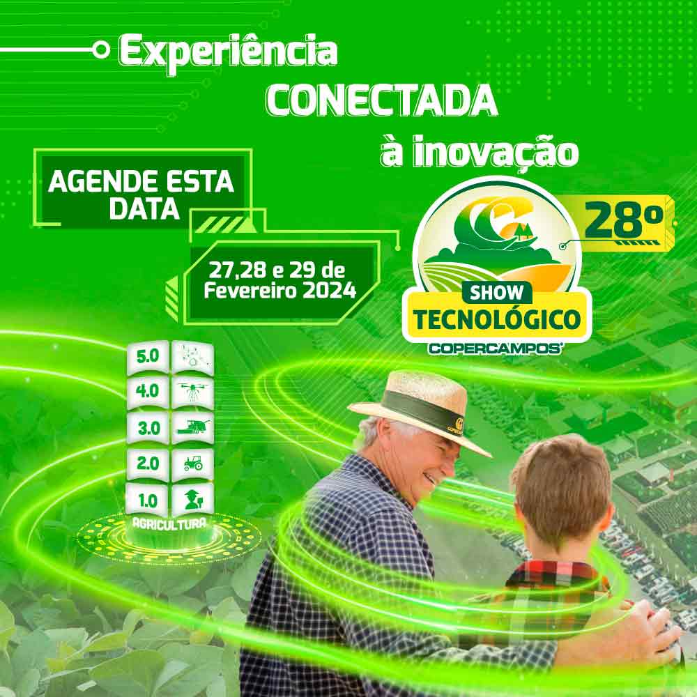 Chamada para o 28º Show Tecnológico Copercampos