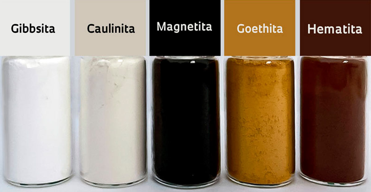 Minerais puros encontrados em solos do Brasil, do acervo da Unesp de Jaboticabal - Fonte: José Marques Júnior/UNESP