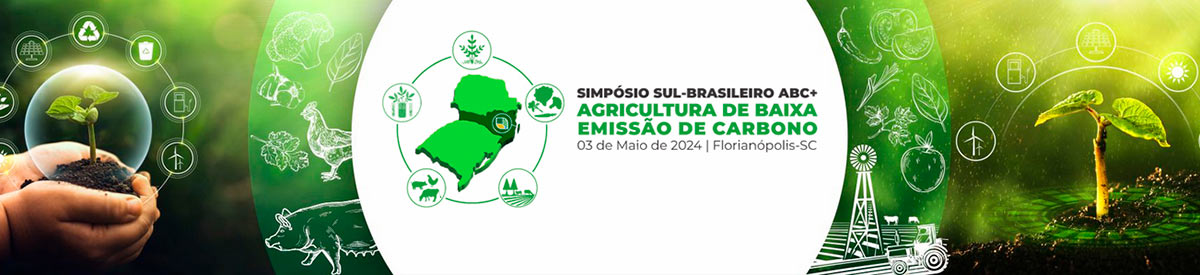 Banner do Simpósio Sul Brasileiro ABC+ Agricultura de Baixa Emissão de Carbono