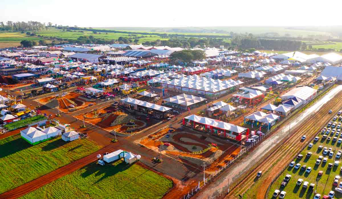 Vista aérea do Centro de Exposição da Agrishow