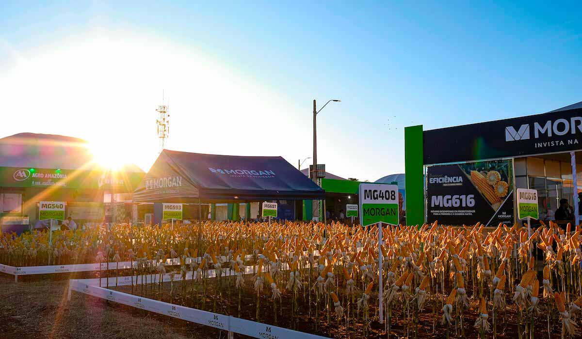 Stands na Farming Show. O evento terá novo espaço de 5 hectares para abrigar dinâmicas de campo com especialistas