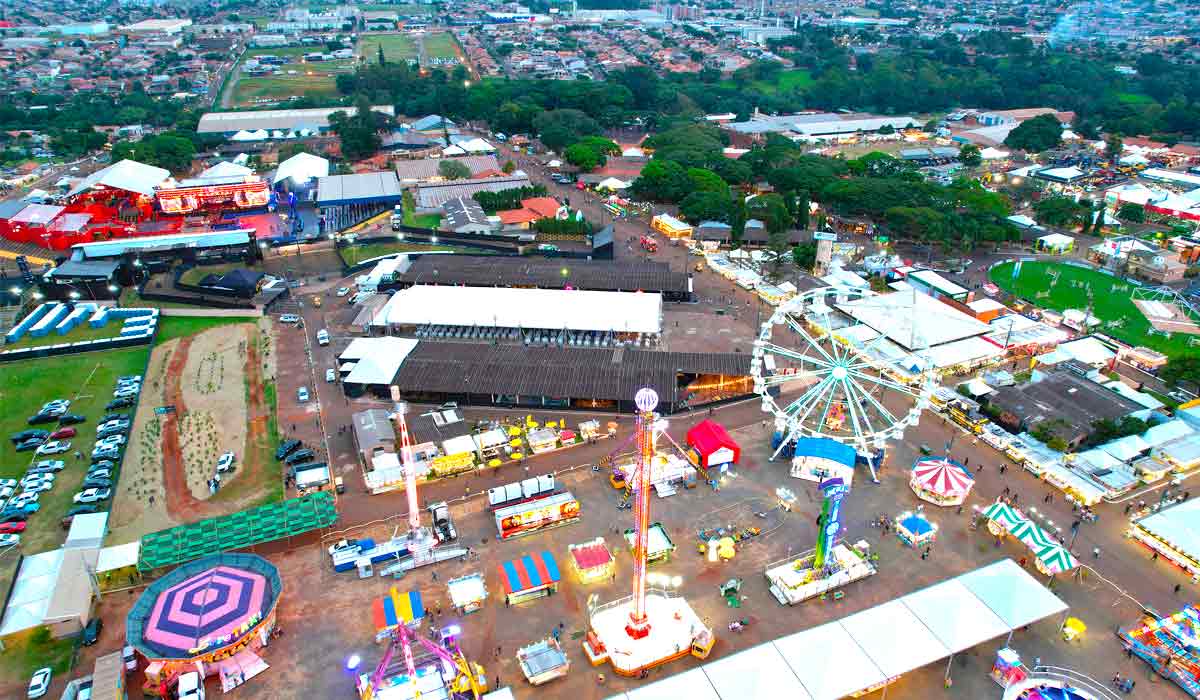 Visão aérea do Parque de exposições