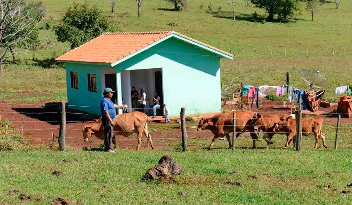 Casa em propriedade rural familiar