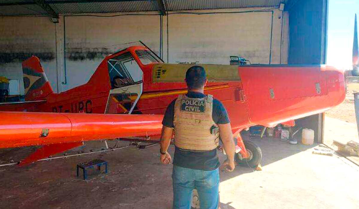 Avião usado para desmate químico no Pantanal preso no sul do estado